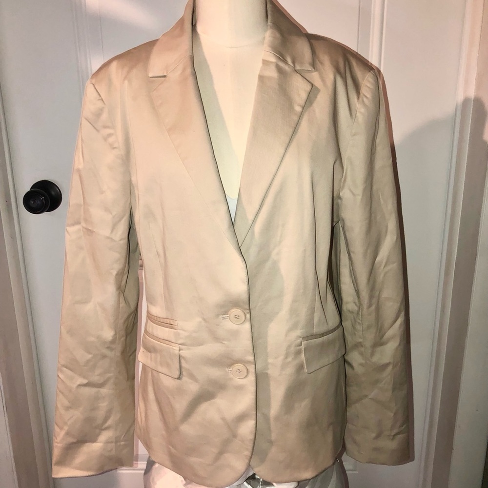 NWT NY&Co. Khaki Blazer Size 14 - Picture 1 of 14